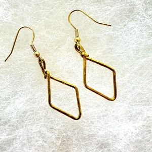 Sseko Brave Brass Diamond-shaped Earrings